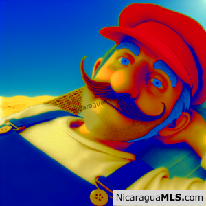 Super Mario relaxing on a private beach.