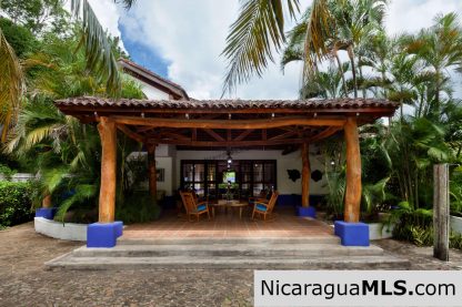 Casa Blu, a hacienda-style home near the beach.