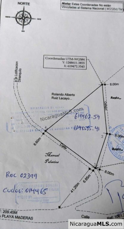 Lot for Sale Right on Playa Maderas!
